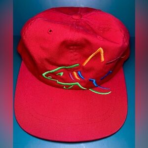 Greg Norman Golf The Shark Vintage 90s Mens Adjustable Red Strapback Hat